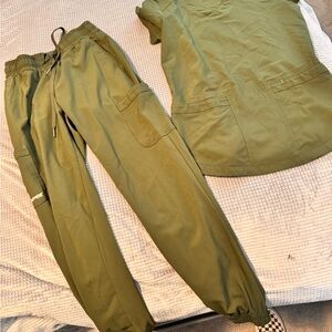 Olive Green scrub set